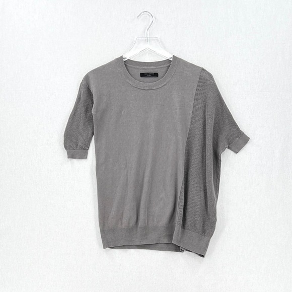 ALLSAINTS Cast Jumper Sweater Womens XS Gray Asymmetric Knitted - Picture 3 of 16